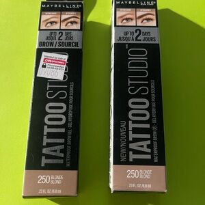2 Maybelline Tattoo Studio Brow Gel in Blonde 250